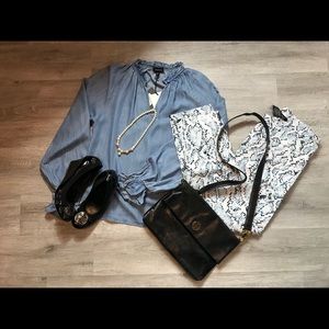 NWT - Light Colored Denim Blouse